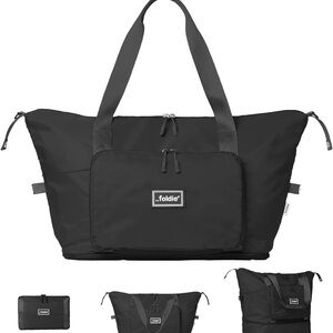 Foldie Black Tote Bag